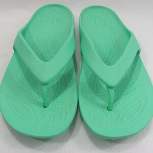 Crocs Iconic Comfort Mint Green Sandals Flip Flops 7